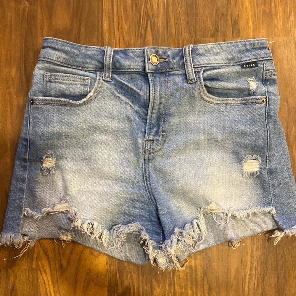 Cello high rise denim shorts